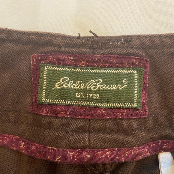Eddie Bauer Women’s Brown Pants Size 4 w/small stain on front left leg - Picture 4 of 10